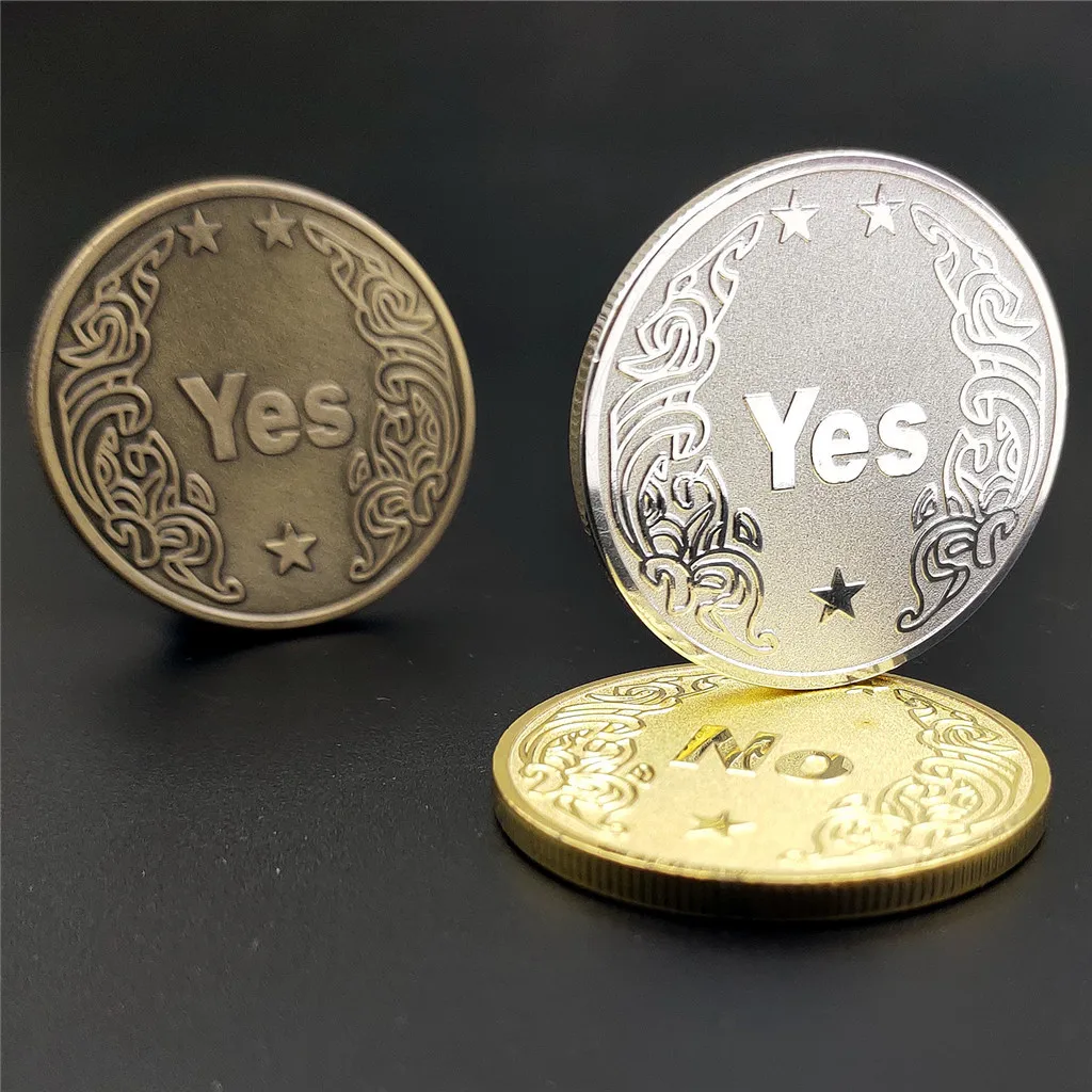

Gold, Silver and Bronze Tricolor New YES/NO Commemorative Coin Destiny Decision Medal