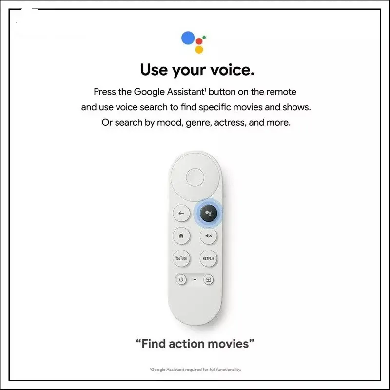 Оригинальный Новый Google Chromecast 4 TV с | Готовый запас Android 10 Сертифицированный Netflix Dolby