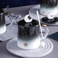 girl ceramic mugs aesthetic creativity modern mugs coffee cups couple minimalist high quality tazas originales mug bc50mkb