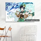 Картина Genshin Impact, Постер в стиле аниме, для общежития Venti Настенный декор для офиса, для домашнего декора