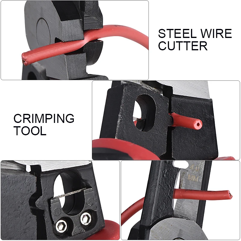 

QHTITEC Wire Cutters Nippers Stripper Peeler Cutting Crimping Pliers Multifunctional Stripping Electrician Tools Wire Terminals