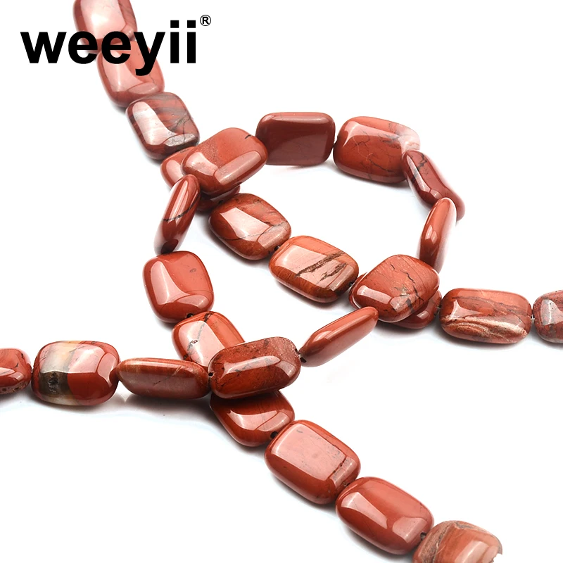 13x18 мм прямоугольные бусины из натурального камня Redstone аксессуары для браслета