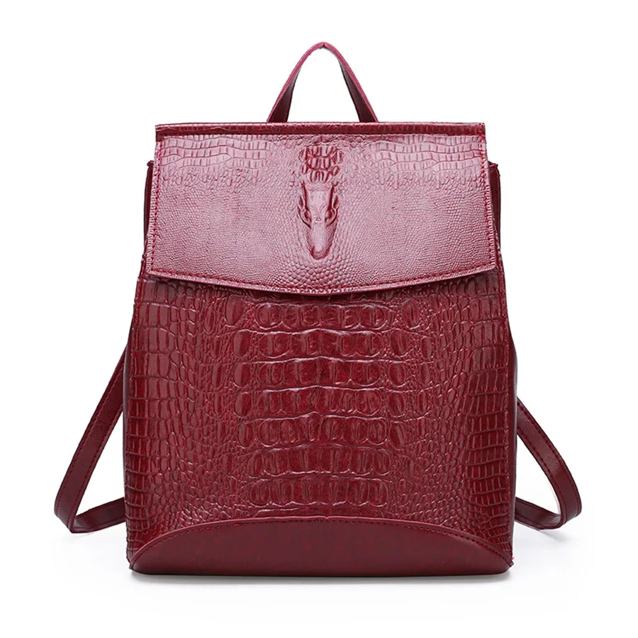 Женские кожаные рюкзаки высокого качества 2019 Женский винтажный рюкзак из