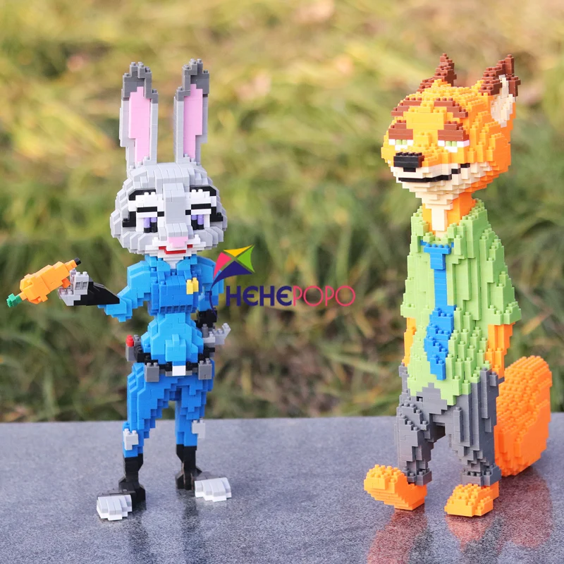 

1750 Pcs+ 21815-16 Zootop Animal Building Blocks Fox Nick Rabbit Judy Model Brick Assembling Toys Kids Toys Gifts