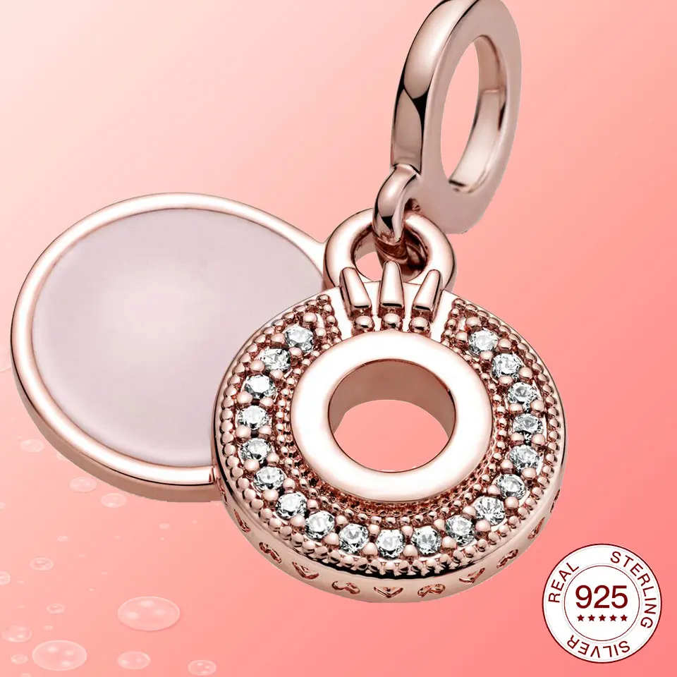 

925 Sterling Silver Sparkling CZ Oshape Charm Beads Suitable for Women To Wear Fashion Jewelry