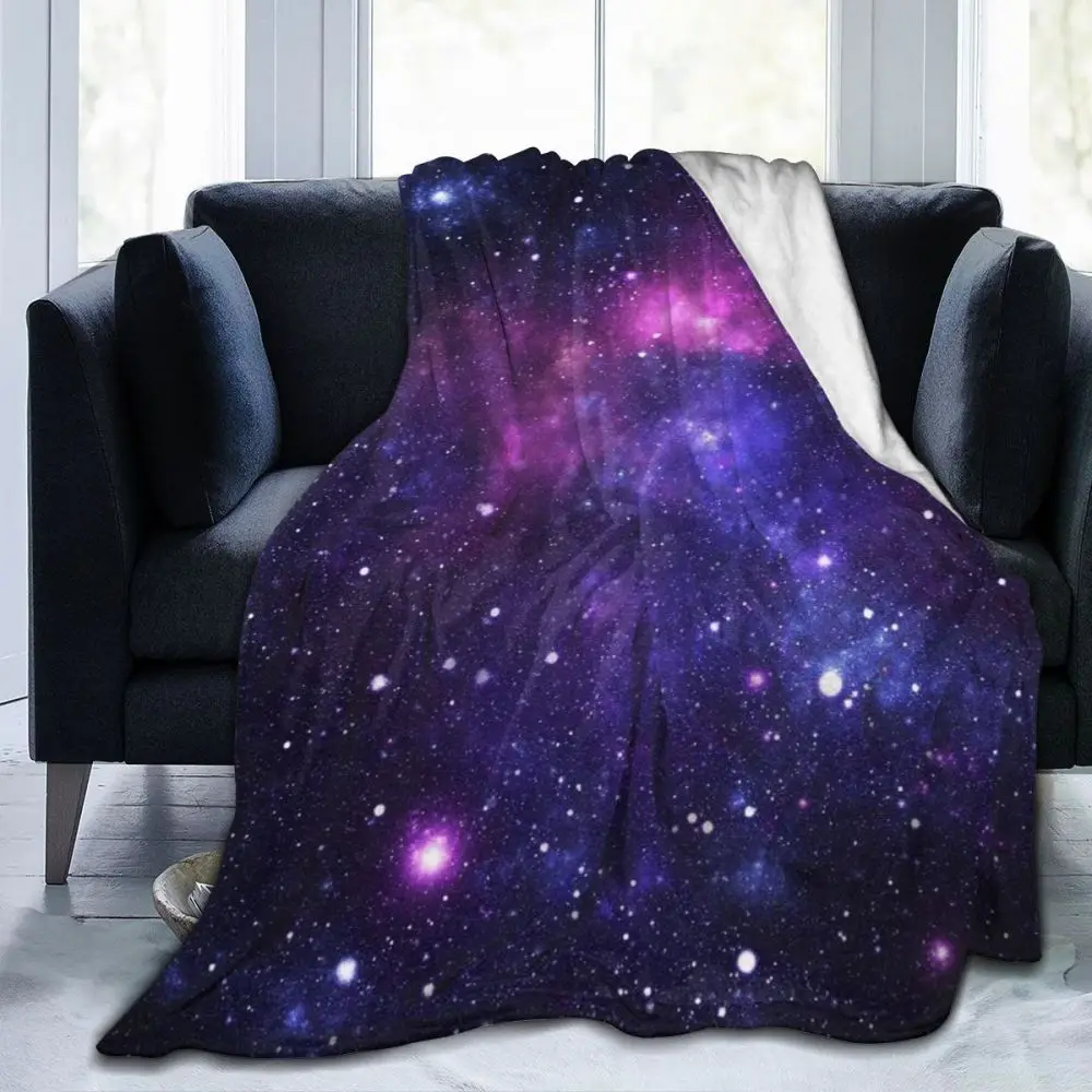 

Galaxy Ultra Soft Cozy Throw Lightweight Micro Flannel Fleece Sofa All Season Living Room/Bedroom Warm Blanket