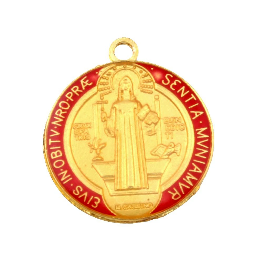 Mixin эмаль Saint Benedict Медаль Крест Распятие Сплав Шарм модные ювелирные изделия DIY Fit