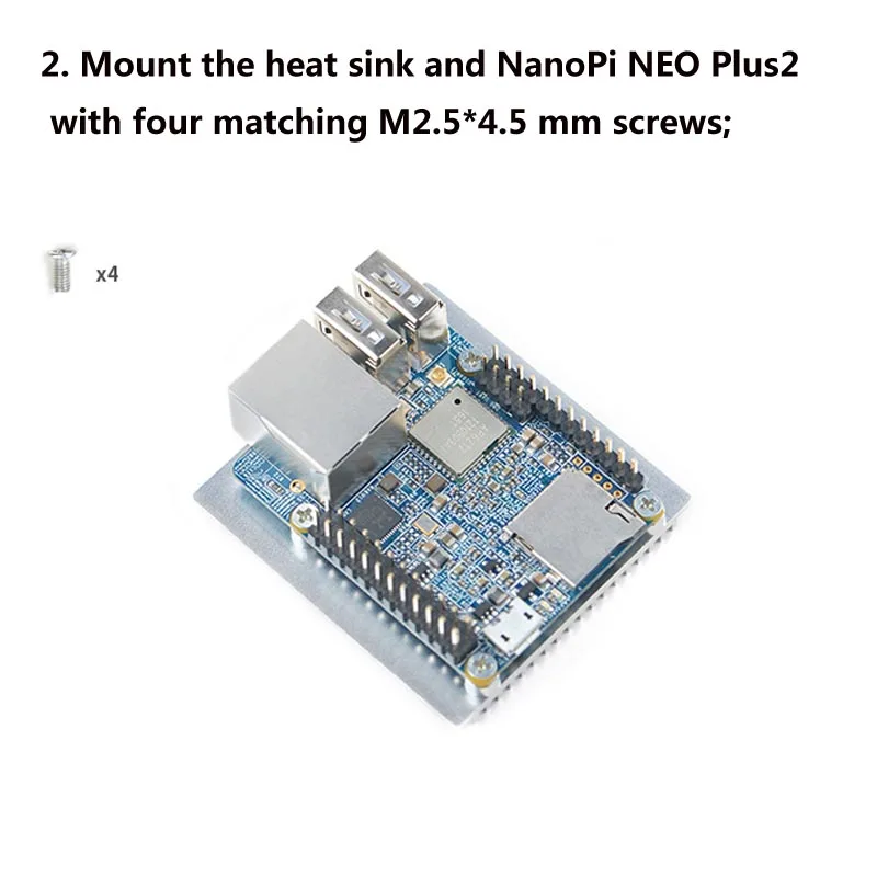 Friendly NanoPi NEO Plus2 all-in-one H5 Gigabit Ethernet port IoT development board WiFi Bluetooth with Metal case with Heatsink