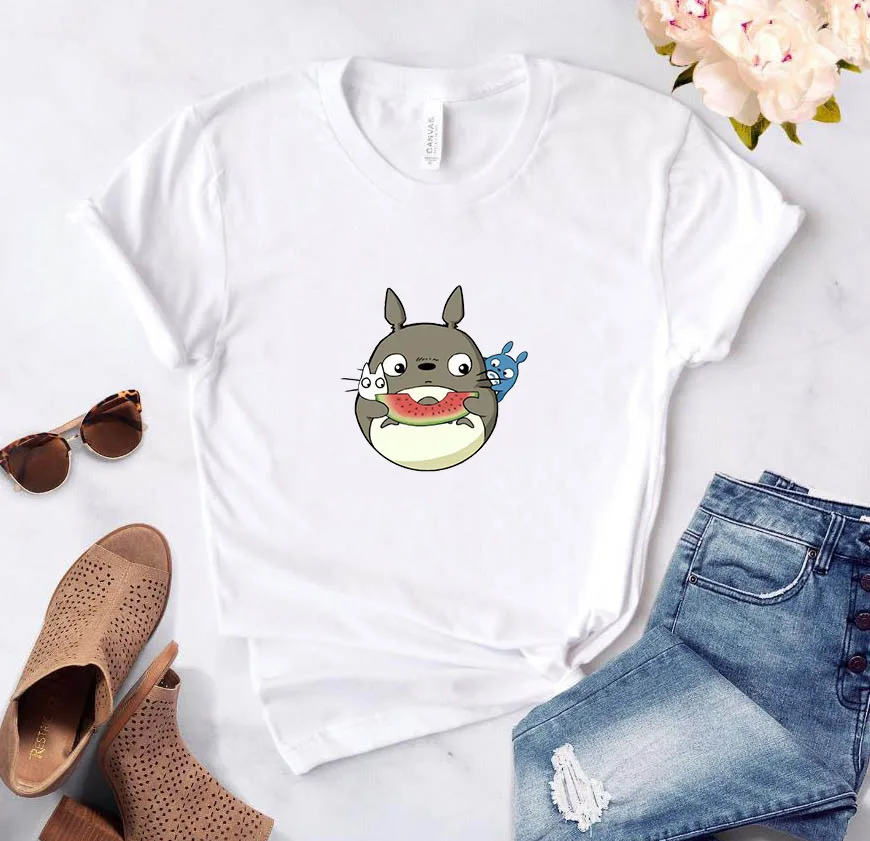 

T-shirts Women Short Sleeve Comic T-shirt for Girls Women-clothing 2021 Tops Women's Summer Top White Kawaii Clothes Woman Crop