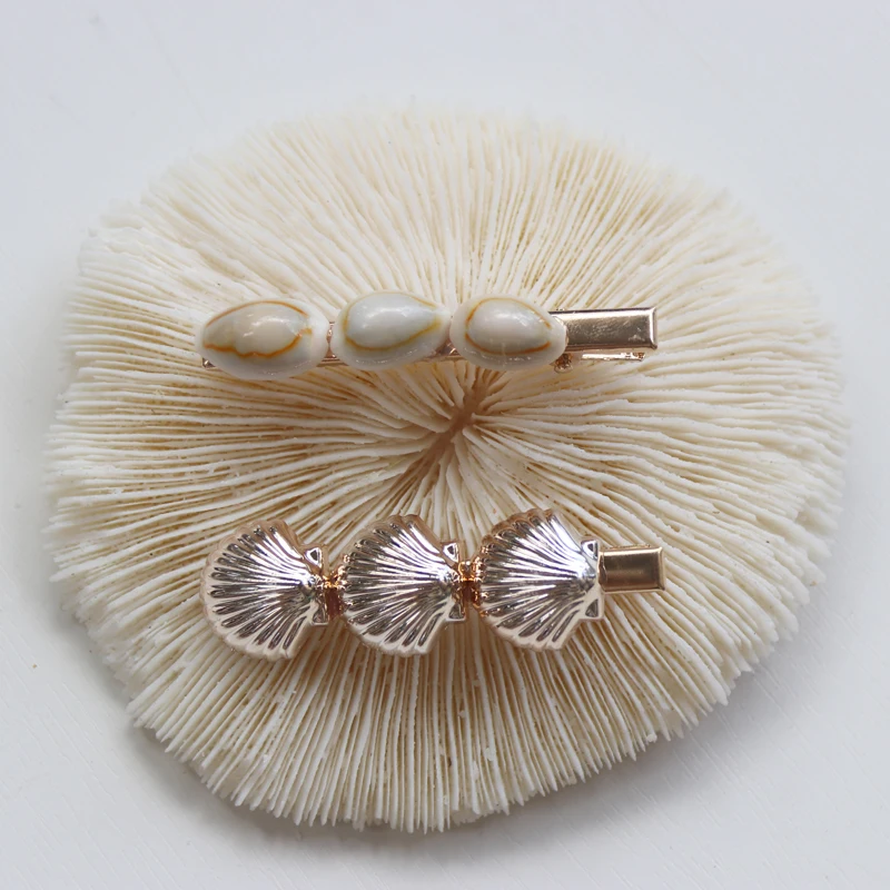 

Free Shipping(2pcs/set)Shell Hairpin Women Girls Hairpin Nice Beach Hair Jewelry Accessory Natural Seashell
