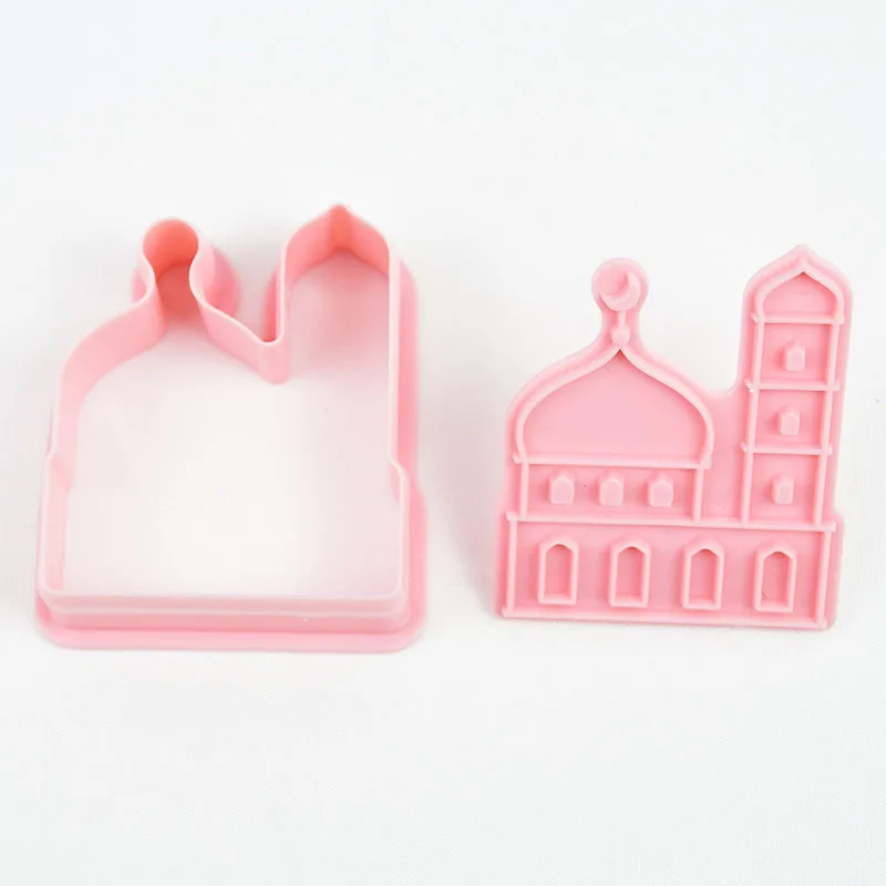 

6pcs/Box Camel Castle Moon Star Mosque 3D Cookie Moulds Ramadan Islamic Muslim Eid Al-Fitr Party Pastry Biscuit Cake Baking Tool