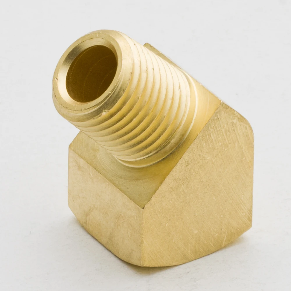 

1pcs Legines 1/4" 3/8" 1/2"NPT 45 Degree Barstock Street Elbow Brass Pipe Pumbling Fitting Female x Male Thread