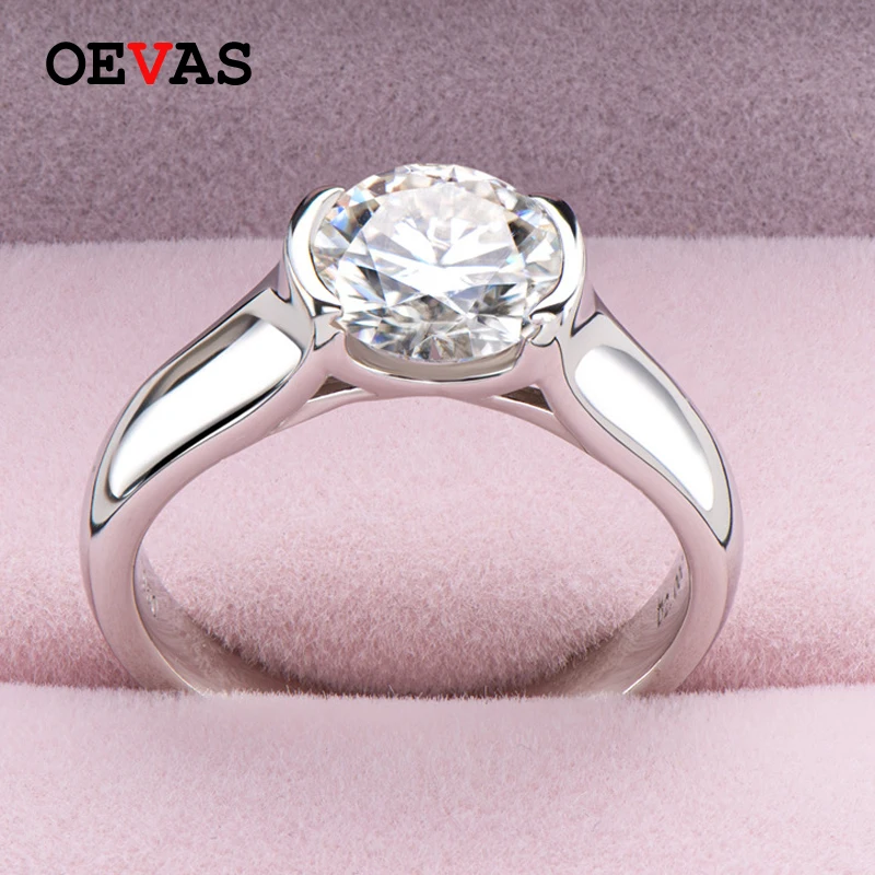 Женские свадебные кольца oetas настоящее 2 карата D Цвет Moissanite 18 К белое золото 100%