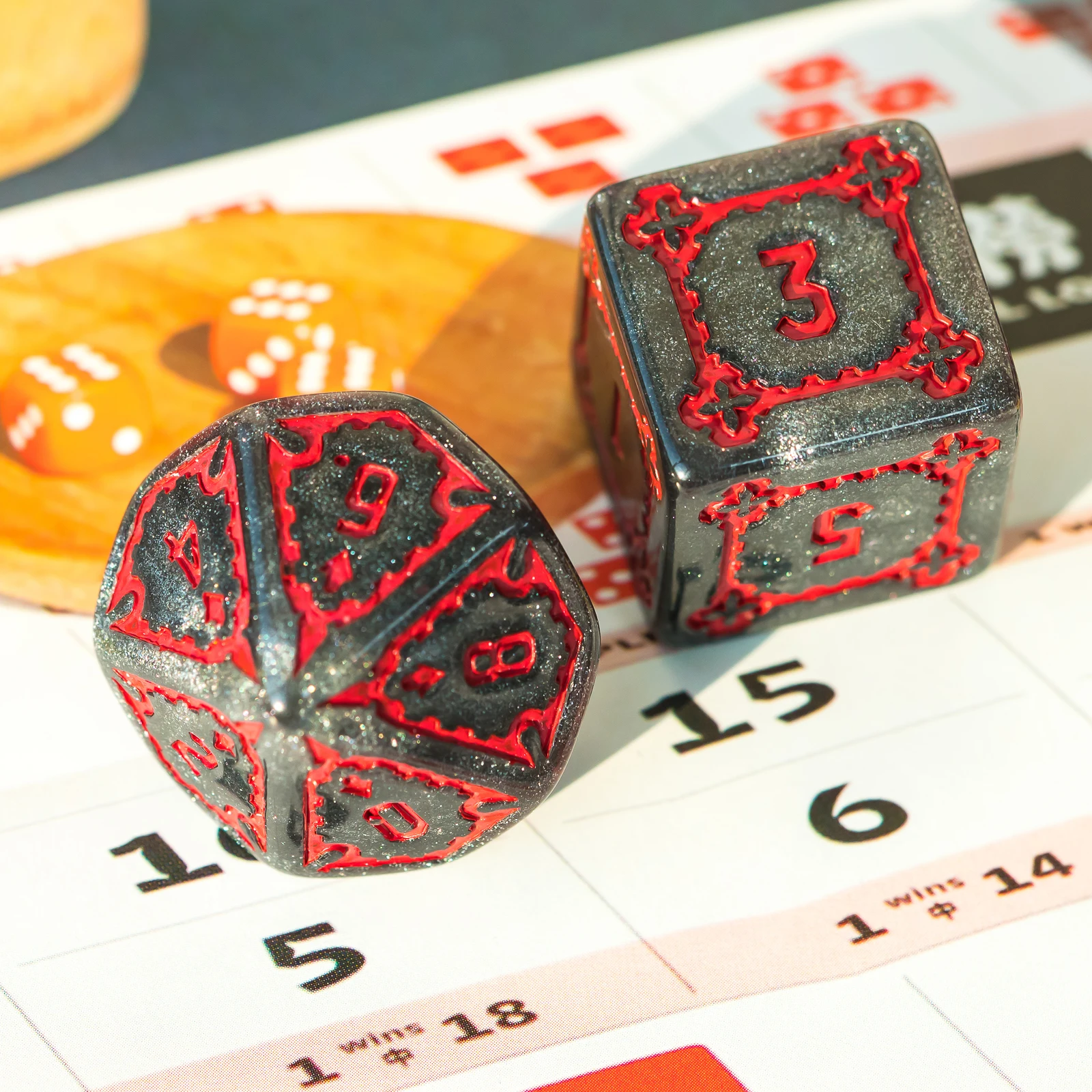 7 шт 25 мм гигантские игральные кости DND набор многогранные с кожаной сумкой D & для