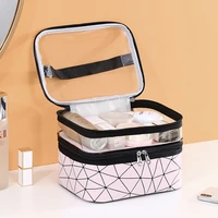 makeup bags double layer travel cosmetic cases high capacity waterproof storage toiletry bags portable women make up organizer