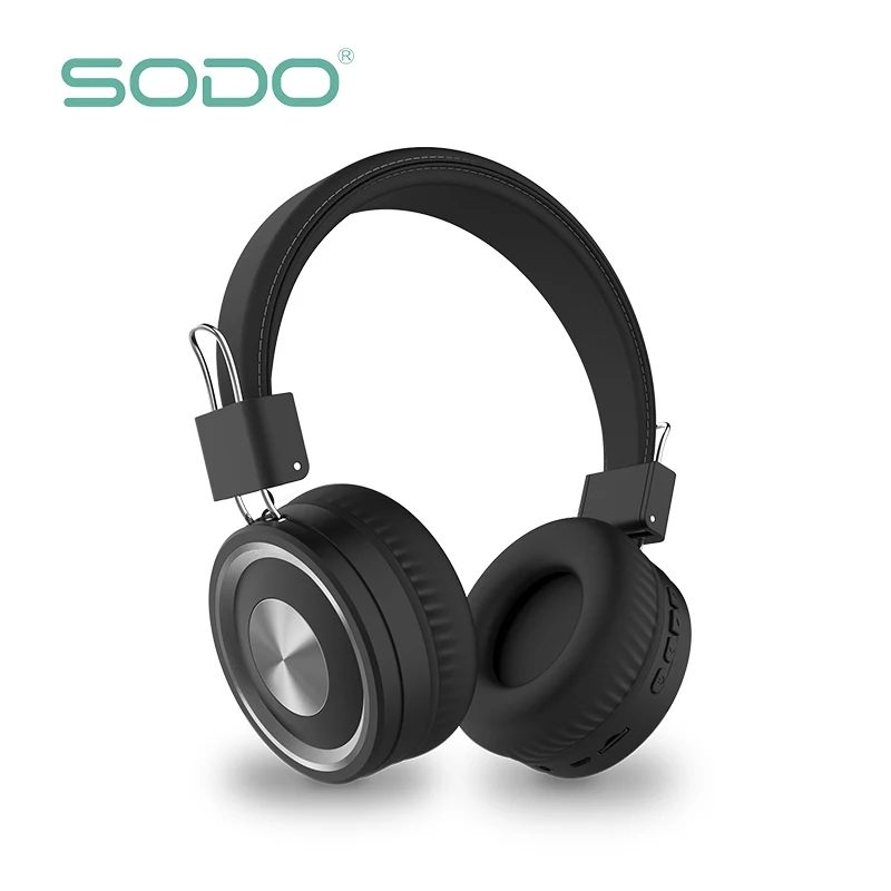 Беспроводные наушники SODO 1002, Bluetooth-совместимая стереогарнитура 5,0, Проводные Беспроводные наушники, складные, с микрофоном, с поддержкой TF/FM