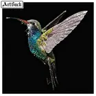 5d diy алмазная живопись kingfisher, вышивка крестиком, полностью квадратные и круглые кристаллы животных, мозаика, птица, 3d Алмазная вышивка, наклейка