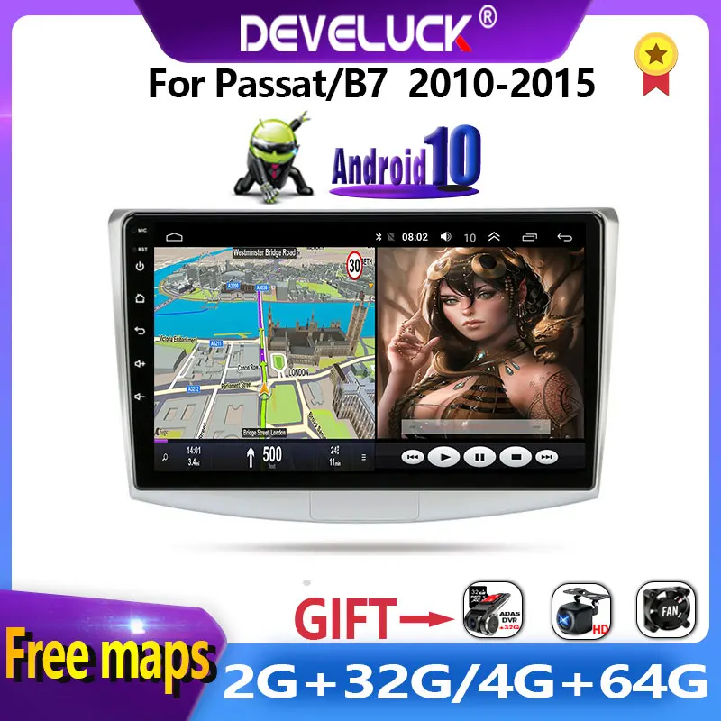 

Автомагнитола 2 DIN, мультимедийный видеоплеер на Android для Volkswagen passat B7 2010-2015, 2 DIN, DVD, 4G, net, Wi-Fi, RDS, стерео, DSP, 48EQ