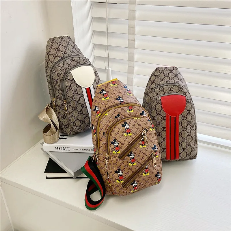 

Disney Mickey New Chest Bag European and American Fashion Diagonal Bag Casual Shoulder Bag Personalized Chest Bag
