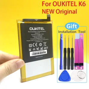 new original 6300mah battery for oukitel k6 mobile phone gift tools free global shipping