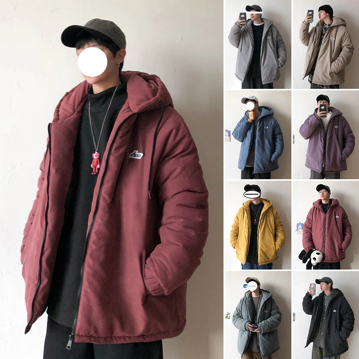 Privathinker 2019 8 цветов свободные плотные зимние куртки для мужчин теплая уличная