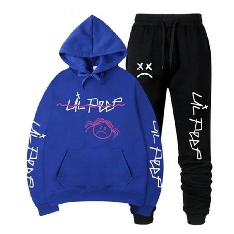 

2021 New Sweatshirt Suit Men and Women Spring and Autumn Hoodie Hip-hop Sweatshirt + Sweatpants Suit