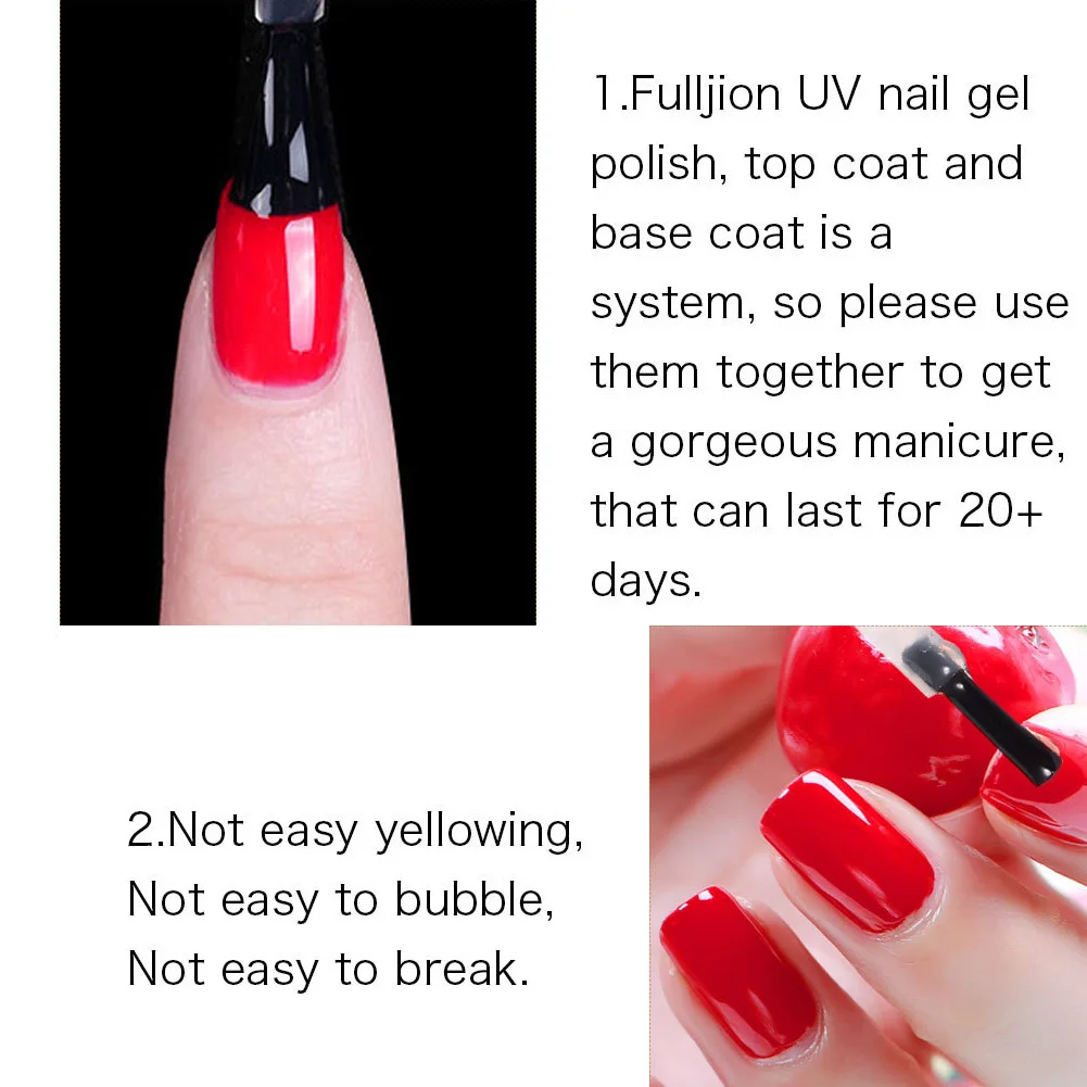 Base/Top Coat Transparent Nail Art Gel UV LED Soak Off Long Lasting Primer Nail Manicure Varnish EF images - 6