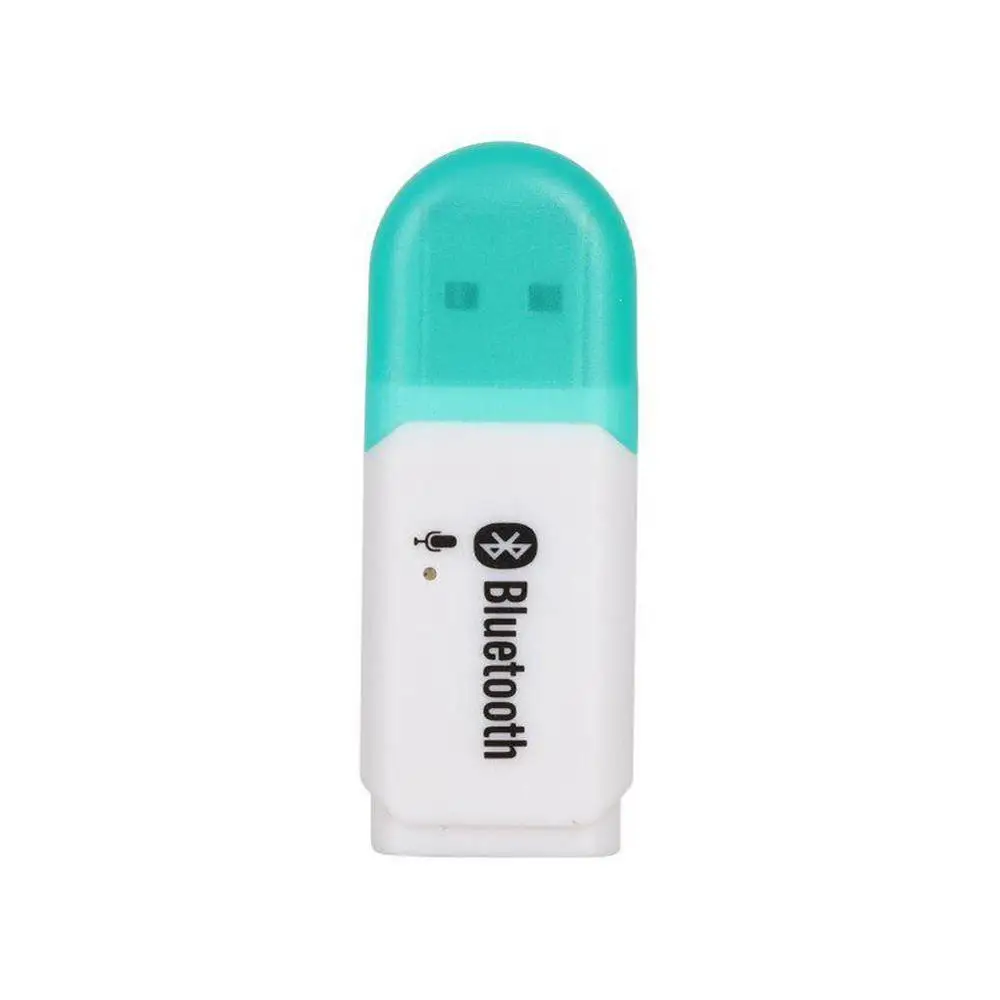 green Bluetooth беспроводной USB приемник AUX автомобильный аудио адаптер Mp3 плеер Громкая Связь Динамик для автомобиля Комплект микрофонов автомобиля - Название цвета: green