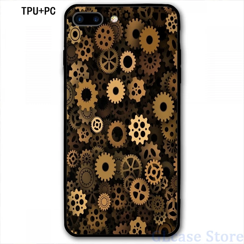Чехол для телефона в стиле стимпанк cogwheels iPhone 12 Pro 11 X XR XS Max 8 7 6 6s Plus 5s мягкая