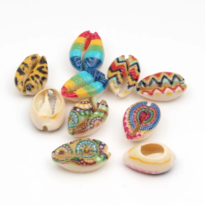 10 50 шт./упак. смешанной формы бусины из натуральных раковин с отверстие раковины