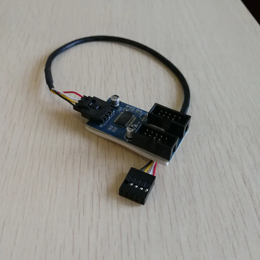 Чехол для ПК внутренний 9 контактный разъем USB 2 0 к портам 9p сплиттер папа PCB чипсет