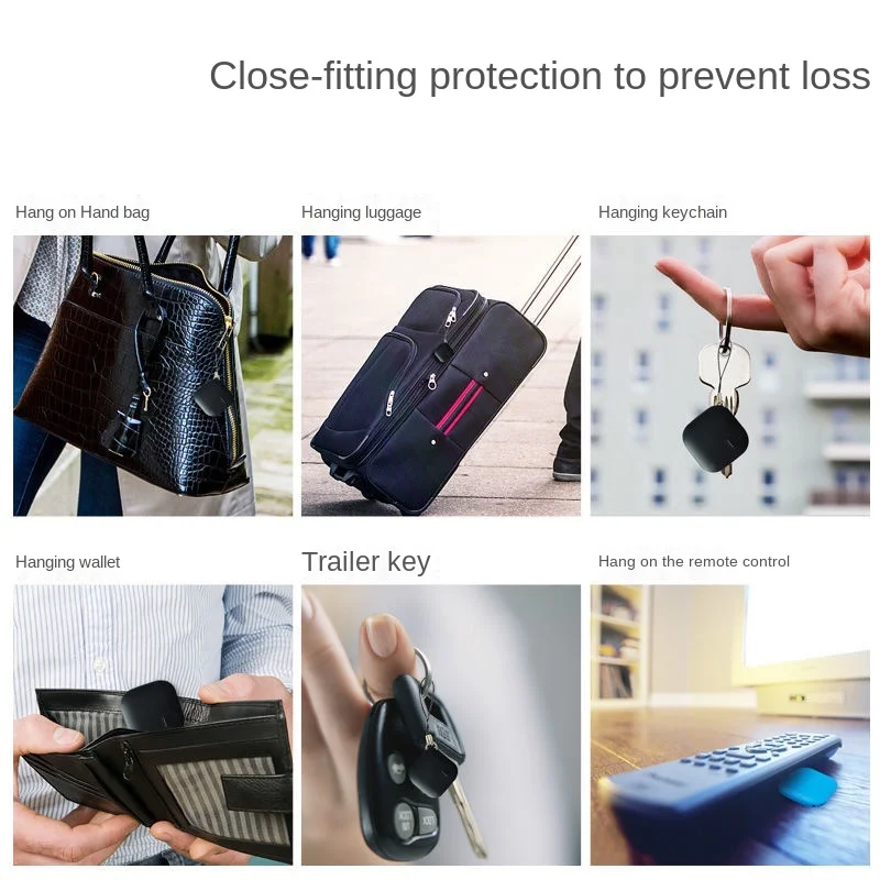 

GPS Tracker 5PCS Bluetooth Anti-lost Device Mobile Phone Keychain Pendant Two-way Search Artifact Mobile Phone Locator Alarm