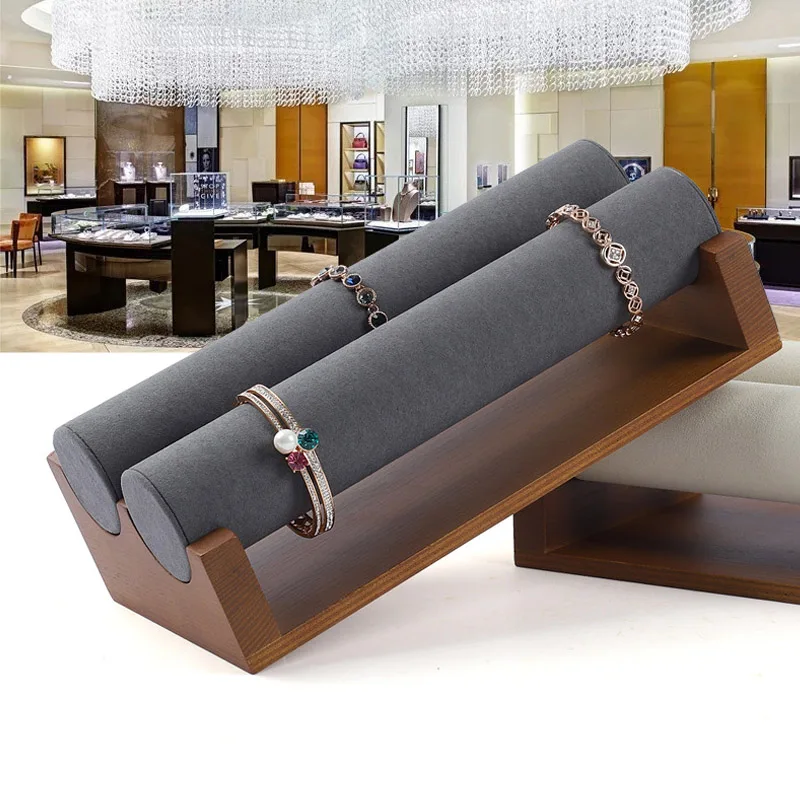 Новый высококачественный деревянный чехол для ювелирных изделий из микрофибры