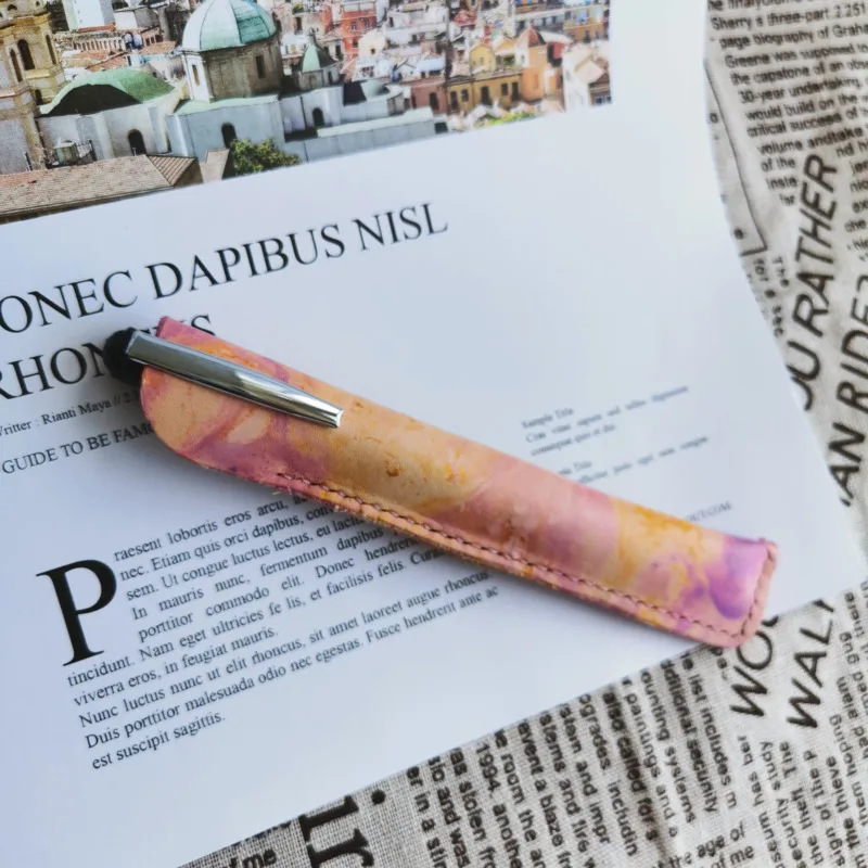 Цельный чехол из натуральной кожи для шариковых карандашей и ручек|Пеналы| |