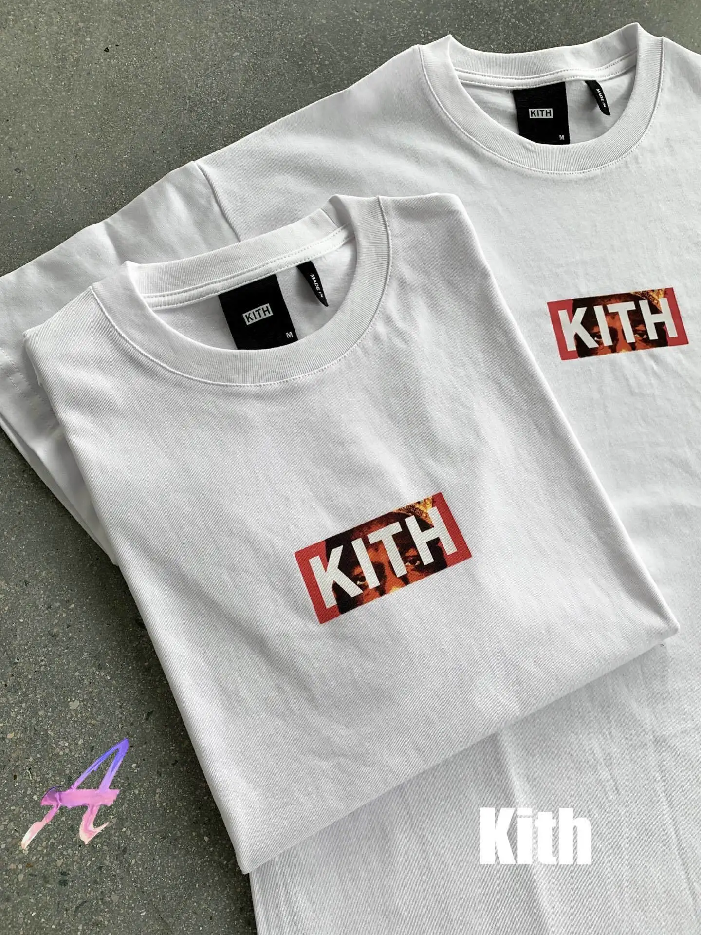 

KITH Biggie T Shirt oversize men's women's high quality Vintage washed Box logo Short Sleeve kith casual tshirts