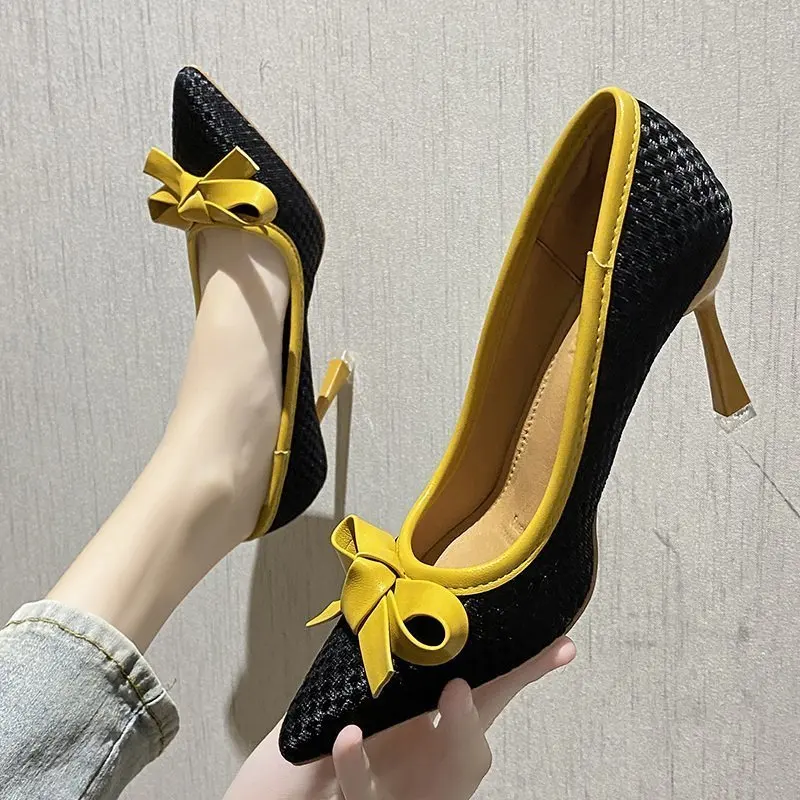 Nice High Heels Mujer Tacones Altos Women High Quality Sky Blue Slip on High Heel Pumps Lady Casual Comfortable Shoes Pumps