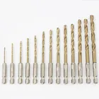 13 шт.компл. 1,5-6,5 мм спиральное сверло с шестигранным хвостовиком, сверло из быстрорежущей стали для развертывания, набор тонких отверстий из дерева и пластика