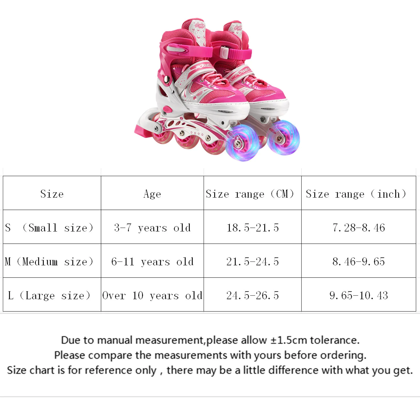 

Flash skeelers meisjes Men's Women's Roller Skates Full Set Straight Wheel Roller Skates Roller Skating Can Be Adjusted