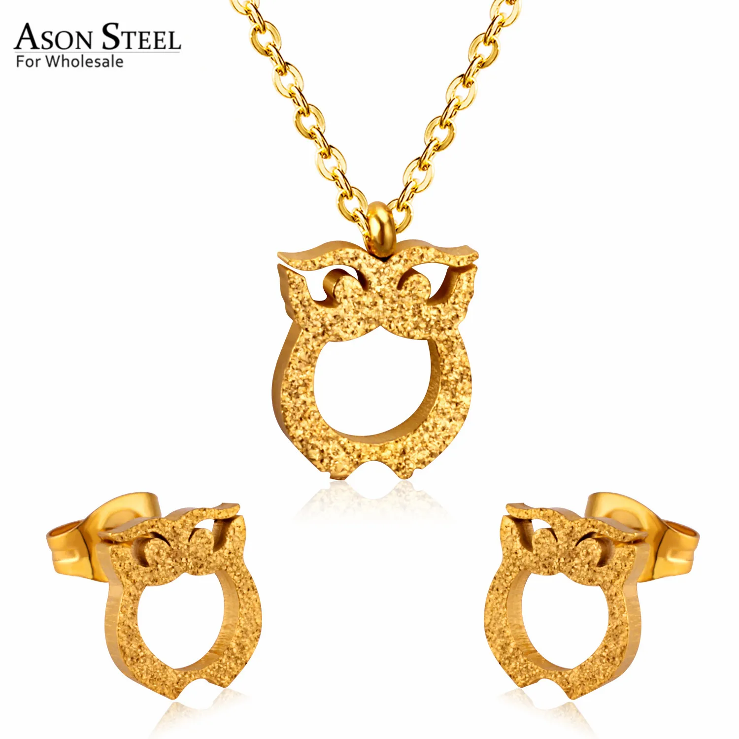 Набор украшений ASONSTEEL с фианитом в виде совы для женщин/девушек