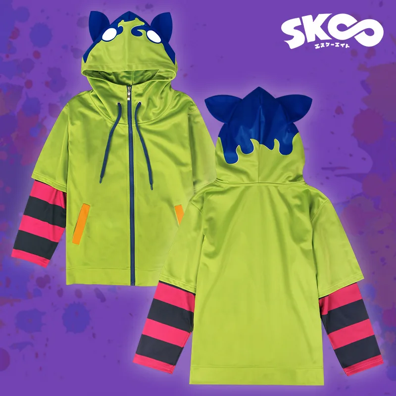 

Anime Hoodies SK8 the Infinity Chinen Miya Cosplay Green Hooded Coat Sweatshirt Unisex Casual Pullover Hoodie