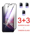 Защитное стекло 6 в 1 с полным покрытием для Vivo V21 5G, Защита экрана для vivo v21 4g v 21 vivi 21 v 21, Защитная пленка для объектива камеры