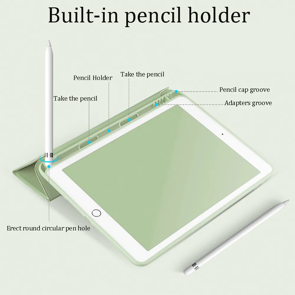 Чехол для iPad Pro 12 9 4-го поколения 2020 тонкий кожаный мягкий силиконовый смарт-чехол