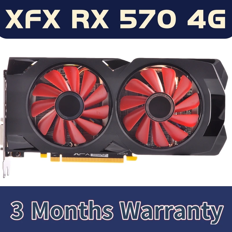 Видеокарта xfx rx 570 4g 4 ГБ 256bit gddr5 Гб видеокарта б/у radeon 470 amd GPU|Видеокарты| |