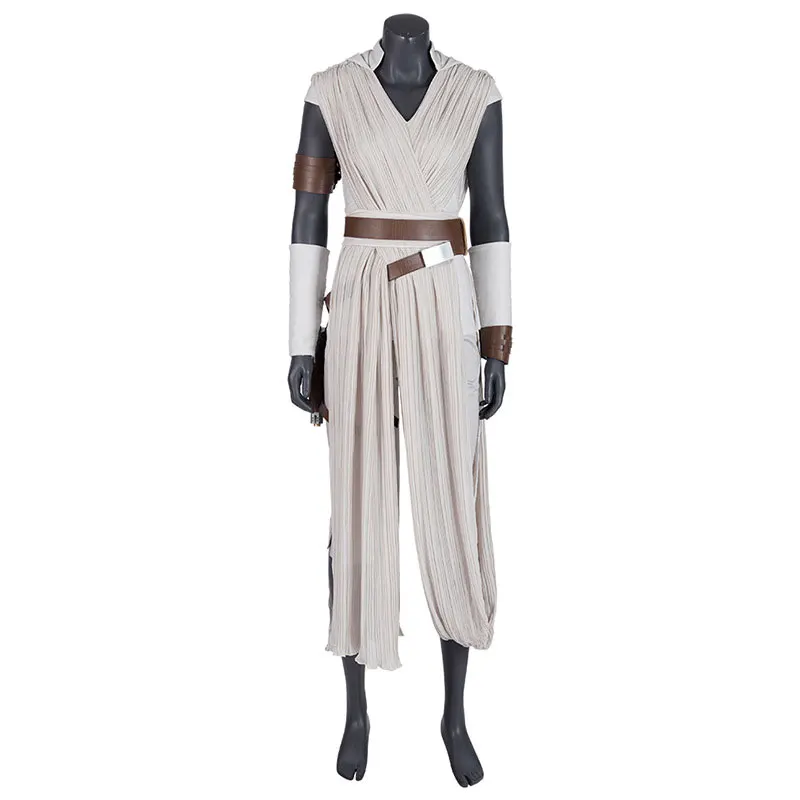 

Film The Rise Of Skywalker Cosplay Costume Rey Coat Pants Shawl Belt Adult Woman Stage Perform Clothing Full Set