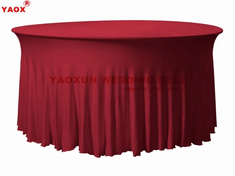 

Круглая Свадебная скатерть из лайкры, 4 фута, 5 футов, 6 футов