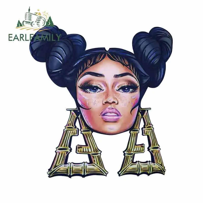 

EARLFAMILY 13cm x 12.1cm Decal for Charming Woman Personality Car Stickers Car Accessories Waterproof 3D Anime Graffiti Sticker