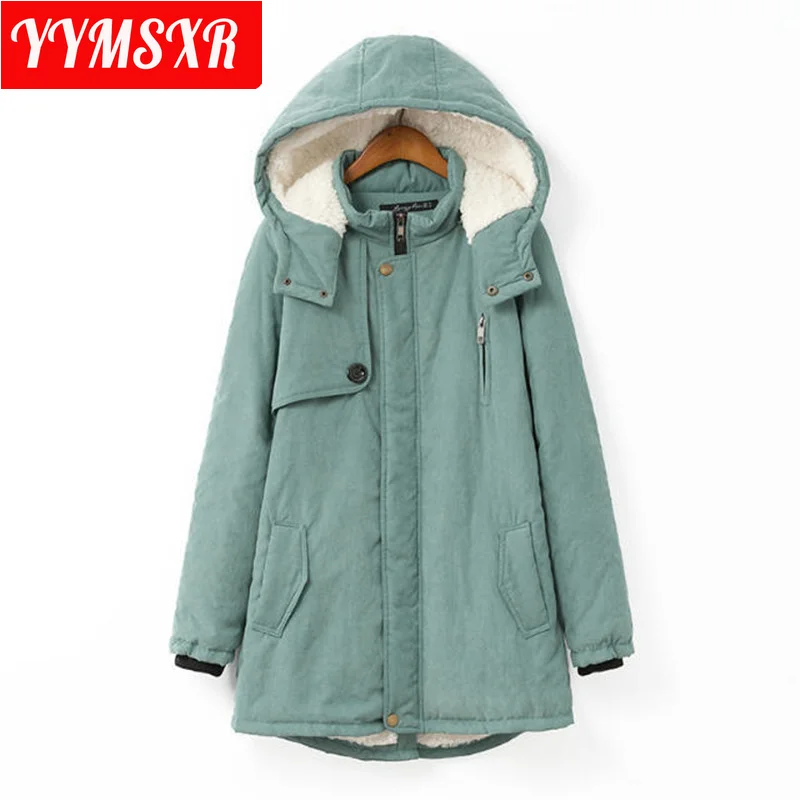 

2021 Winter New Product Fashion Mid-length Thick Hooded Padded Coat Women Engage In Quality Coats, All-match Clothing