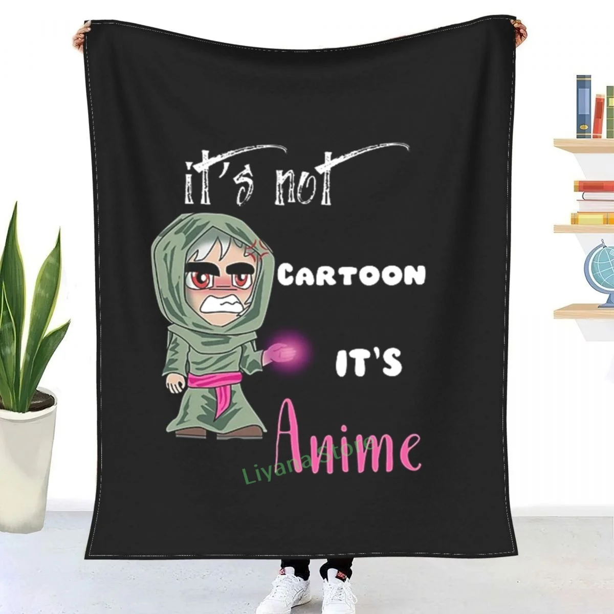 

It's Not Cartoon It's Anime - Important Fact Gift For Anime Lover Throw Blanket 3D printed sofa bedroom decorative blanket gift