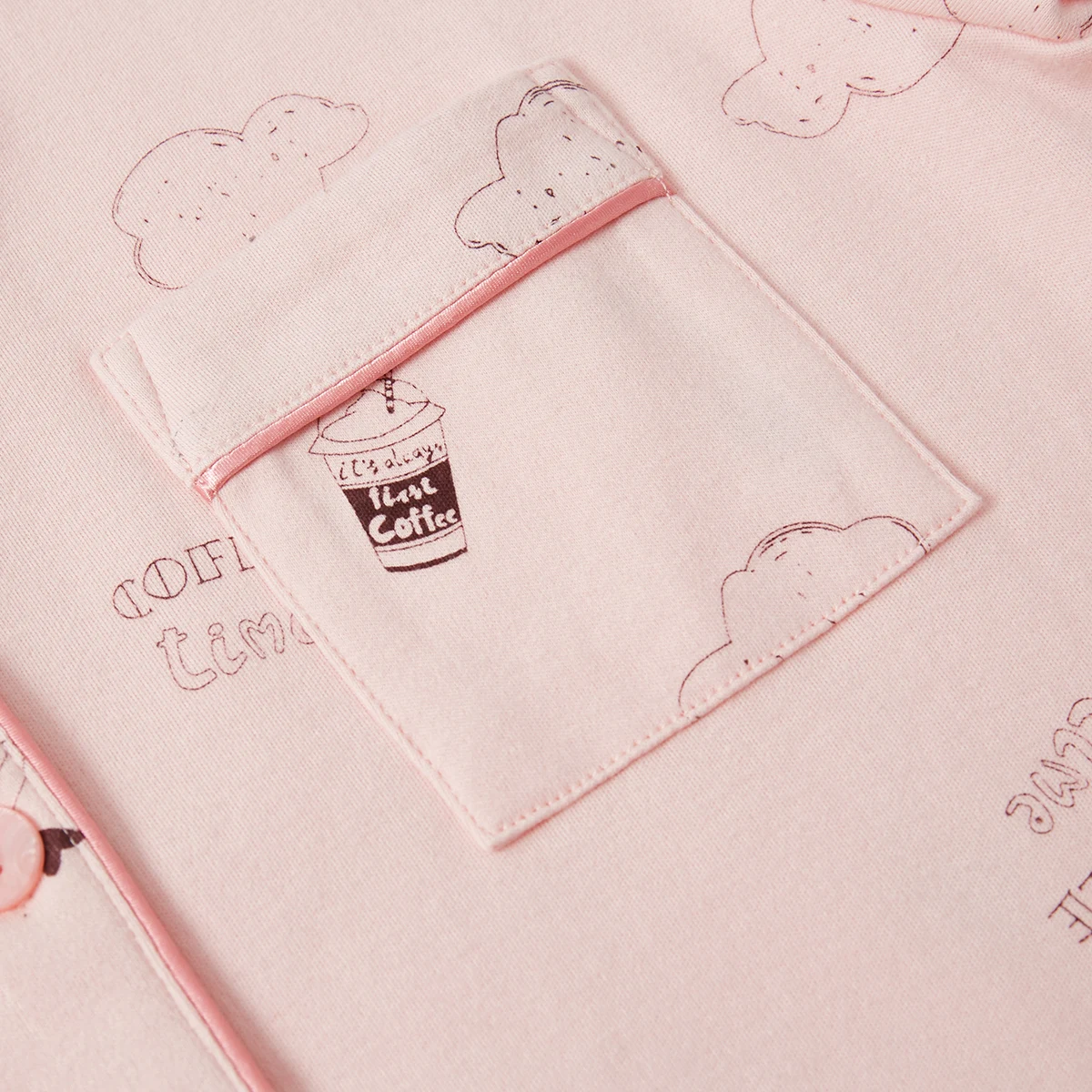 THREEGUN Women's Pajamas Set Cotton Turn Down Collar Autumn Winter Print Long Sleeves Trousers Loose Homewear Sleepwear Suit | Женская