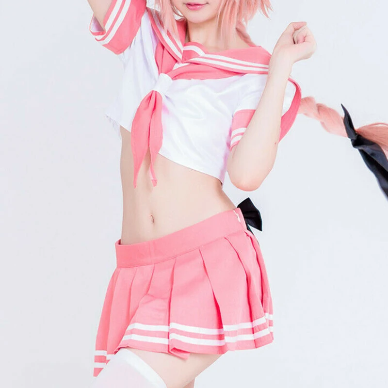 Fate Apocrypha Astolfo костюм для косплея JK школьная форма розовый моряка женский